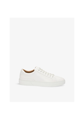 Mens Boss Branded Low-Top Leather Trainers