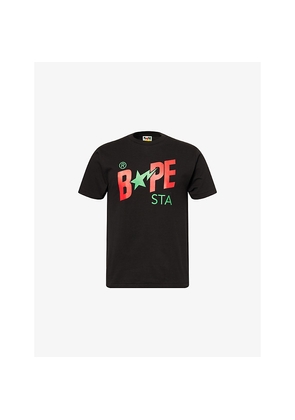 Mens A Bathing Ape Star Graphic-Print Cotton T-Shirt