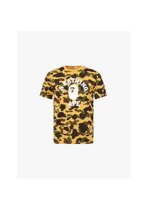 Mens A Bathing Ape Camo College Graphic-Print Cotton T-Shirt