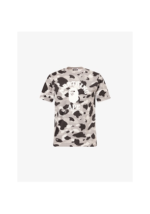 Mens A Bathing Ape Camo College Graphic-Print Cotton T-Shirt
