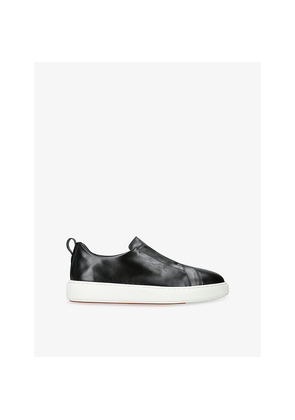 Mens Santoni Clean Icon Victory Leather Low-Top Trainers