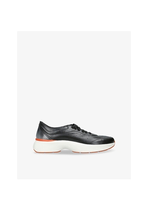 Mens Santoni Bounce Leather Low-Top Trainers