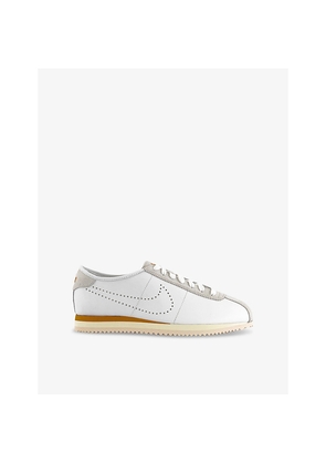 Womens Nike Cortez Woven and Suede Low-Top Trainers