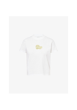Womens Carhartt WIP Psshh Logo-Embroidered Cotton T-Shirt