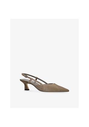Womens Stuart Weitzman Vinnie 50 Suede Slingback Courts