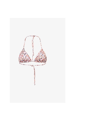 Womens Gracejacob Gold Palm Nelly Triangle Bikini Top