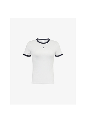 Womens Samsoe Samsoe Sabond Round-Neck Cotton-Jersey T-Shirt