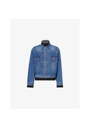 Mens Sacai x Levi's Reversible Denim Jacket