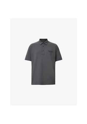 Mens Allsaints Xander Brand-Embroidered Cotton Polo Shirt