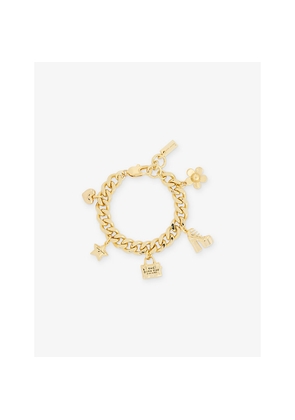 Womens Marc Jacobs The Mini Icon Charm Gold-Plated Brass Bracelet