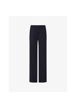 Womens Joseph Morissey Tailoring Soft-Flare Stretch-Wool Trousers