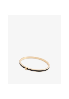 Womens Tory Burch Thin Kira 18ct Yellow Gold-Plated Brass and Enamel Bracelet
