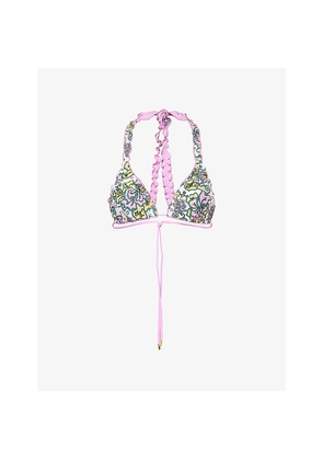 Womens Heidi Klein Reversible Triangle Bikini Top