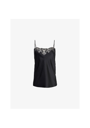 Womens Stella Mccartney Iconic Lace-Trim Satin Camisole Top