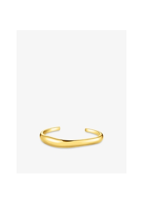 Womens Thomas Sabo Organic Shape 18ct Yellow-Gold Plated 925 Sterling Silver Bangle