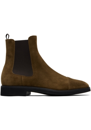 TOM FORD Brown Suede Light Sole Chelsea Boots