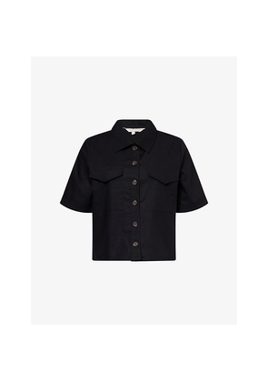 Womens Barbour Luna Relaxed-Fit Cotton and Linen Shirt