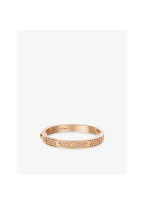 Womens Cartier Love Classic 18ct Rose-Gold and 1.99ct Brilliant-Cut Diamond Screw-Closure Bracelet