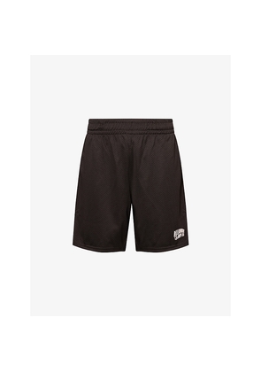Mens Billionaire Boys Club Logo-Print Perforated Woven Sweat Shorts