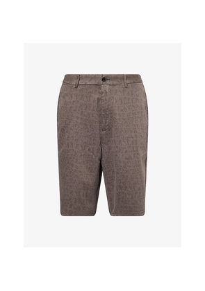 Mens Daily Paper Graphic-Print Baggy-Fit Cotton Shorts