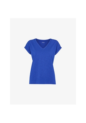 Womens Whistles Willa V-Neck Cotton-Jersey T-Shirt