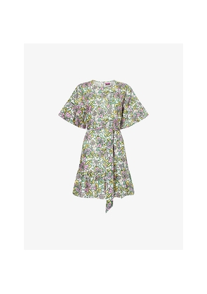 Womens Heidi Klein Kings Road Belted Linen and Cotton Mini Dress