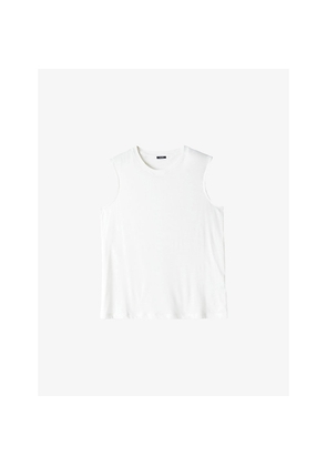 Womens Joseph Round-Neck Cotton and Silk-Blend Tank Top