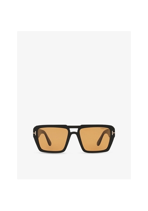 Womens Tom Ford Tr001876 Redford Pilot-Frame Acetate Sunglasses