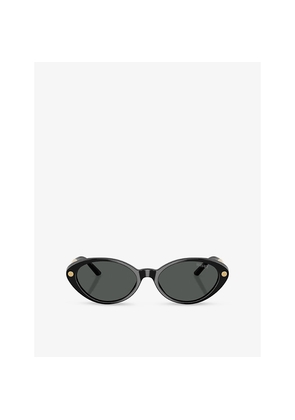 Womens Versace Ve4469 Oval-Frame Acetate Sunglasses