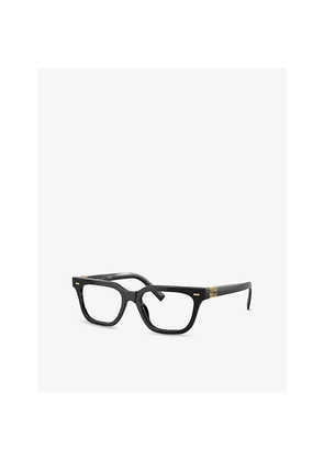 Womens Miu Miu Mu 07Xv Rectangle-Frame Acetate Glasses