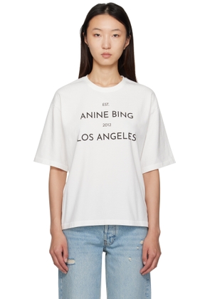 ANINE BING Off-White Rudy 'Anine Bing' T-shirt