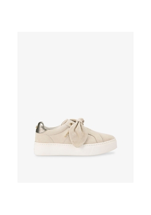 Womens Carvela Chiara Bow Suede Low-Top Trainers