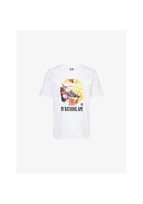 Womens A Bathing Ape Fruit-Print Round-Neck Cotton-Jersey T-Shirt