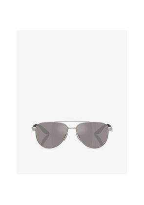 Womens Prada Linea Rossa Ps A52S Pilot-Frame Metal Sunglasses