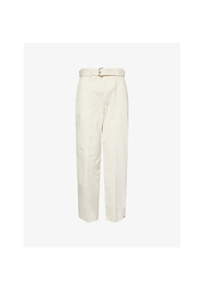 Womens Bottega Veneta Straight-Leg Cotton Twill Trousers