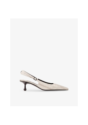 Womens Jimmy Choo Amel 50 Slingback Leather Heeled Courts