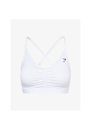 Womens Gymshark Ruched Stretch-Jersey Sports Bra