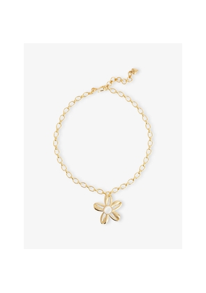 Womens Brinker + Eliza Aloha 24ct Antique Gold-Plated Brass and Mother-Of-Pearl Pendant Necklace