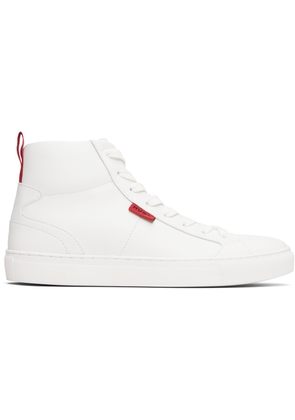 Hugo White Faux-Leather High-Top Sneakers