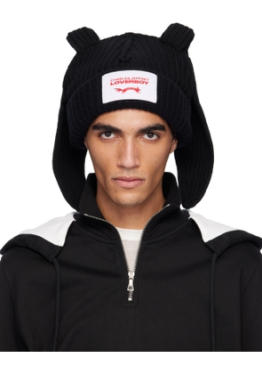 Charles Jeffrey LOVERBOY Black Chunky Rabbit Beanie