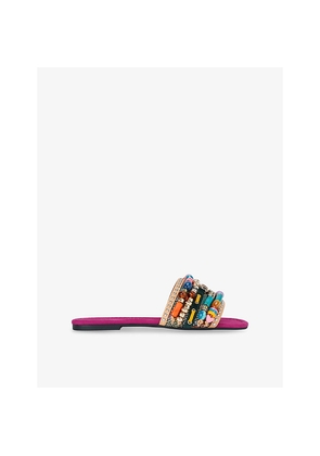 Womens Kurt Geiger London Southbank Bead-Embellished Woven Sandals