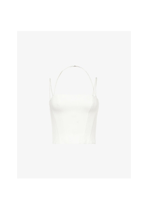 Womens Reformation Elliot Knitted Crop Top