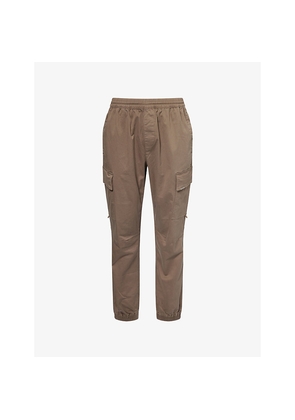 Mens Represent Cargo Elasticated-Cuffs Stretch-Cotton Trousers