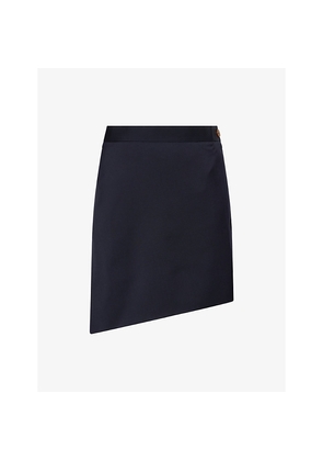 Womens Vivienne Westwood Infinity Asymmetric Wool Mini Skirt