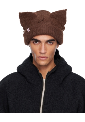 Charles Jeffrey LOVERBOY Brown Alpaca Chunky Ears Beanie