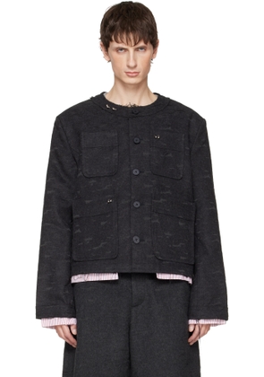 Charles Jeffrey LOVERBOY Gray Piercing Jacket