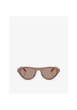 Prada Pr B15S Oval-Frame Acetate Sunglasses