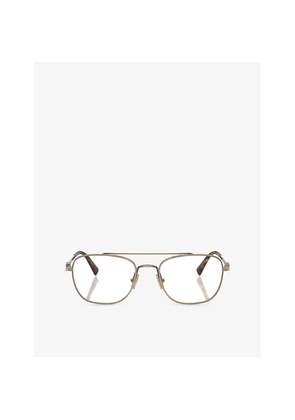 Womens Miu Miu Mu 51Wv Square-Frame Metal Glasses