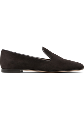 Gianvito Rossi Brown Suede Loafers