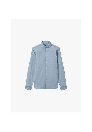 Mens Reiss Draper Cutaway-Collar Regular-Fit Cotton Shirt